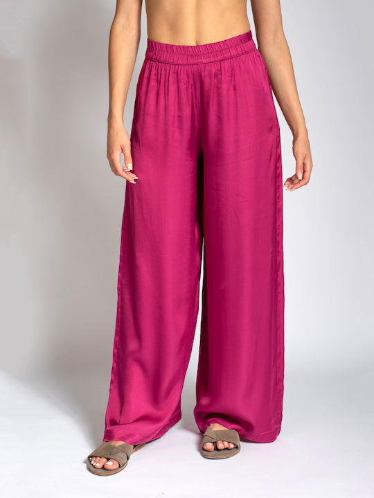 Femei Din material textil Pantaloni cu elastic Fuchsia