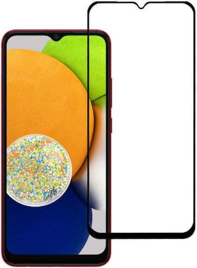 Powertech 5D Full Glue Full Face Tempered Glass Μαύρο (Galaxy A03)