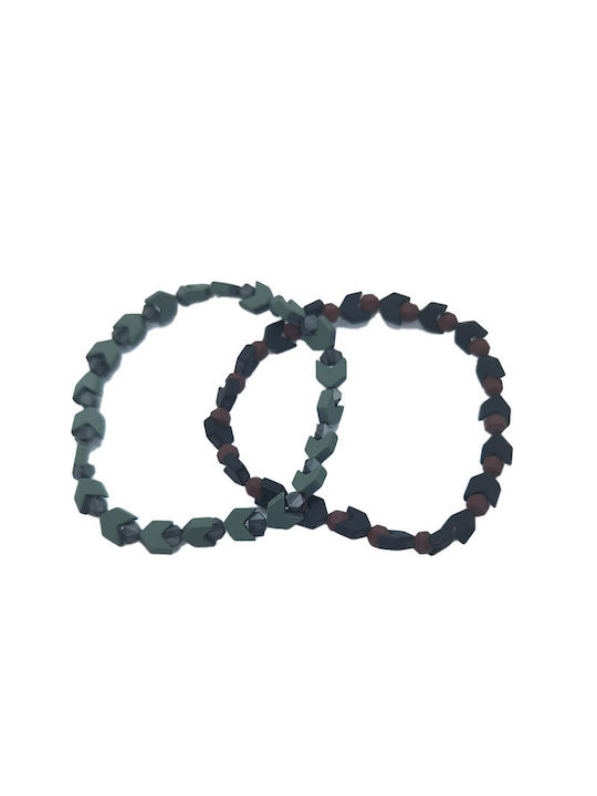 Set of bracelets 2pcs Ananna Hematite Polygonal