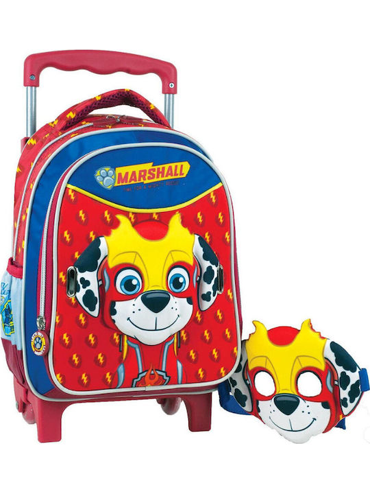 Gim Paw Patrol Mighty Pups Marshall School Trolley Bag Kindergarten Red With Water Bottle Holder 2020