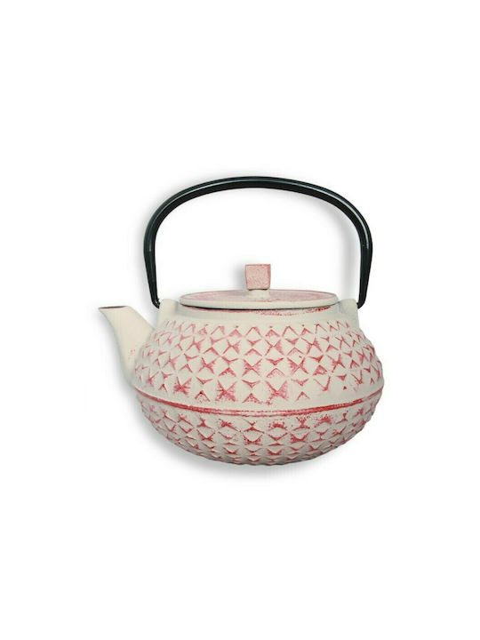 Arare Tea Set with Filter Cast Iron in Pink Color 800ml 1pcs