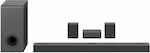 LG S80QR Soundbar 5.1 Bluetooth, HDMI und Wi-Fi 620W mit kabellosem Subwoofer und Fernbedienung Schwarz