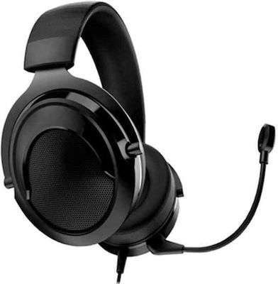 Iggual Pro Music Über Ohr Multimedia-Headsets mit Mikrofon und Verbindung 3,5 mm Klinke in Schwarz Farbe