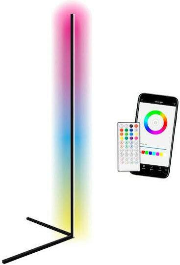 Commel LED Floor Lamp H140cm. with RGB Light Black