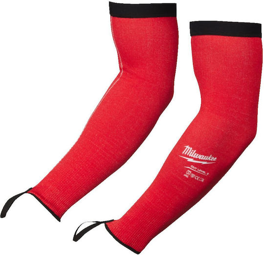 Milwaukee Sleeves for Work Red for Cutting Protection Level 3 1pcs