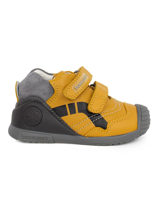 Biomecanics Παιδικά Sneakers High με Σκρατς για Αγόρι Κίτρινα