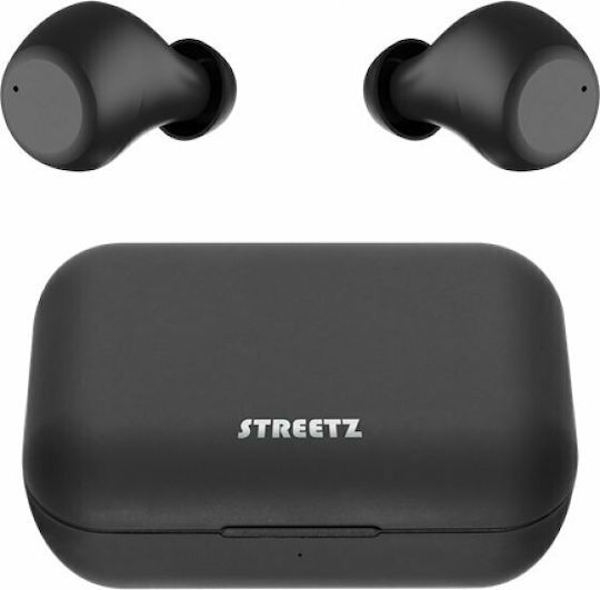 Streetz TWS-110 In-ear Bluetooth Handsfree Căști cu Carcasă de Încărcare Negru
