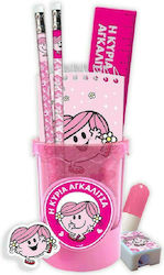 Kids Stationery Set with Pencil, Sharpener, Eraser, Notepad and Ruler Mrs. Agkalitsa