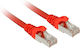 Sharkoon S/FTP Cat.7a (10Gbps) Καλώδιο Δικτύου Ethernet 1m Κόκκινο
