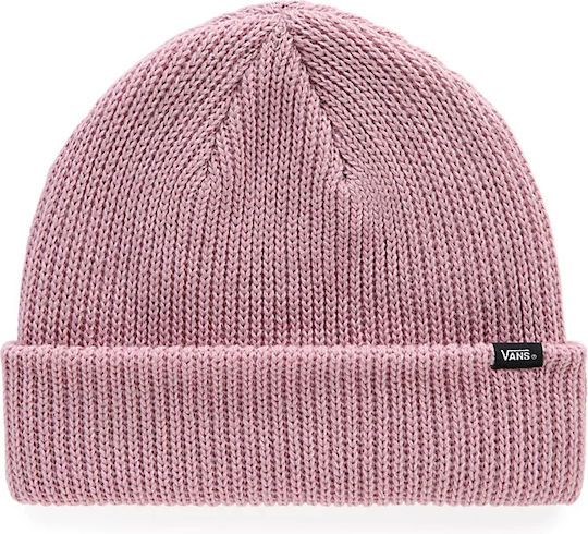 Beanie Frauen Beanie mit Rippstrick in Rosa Farbe