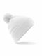 Knitted Beanie Cap White