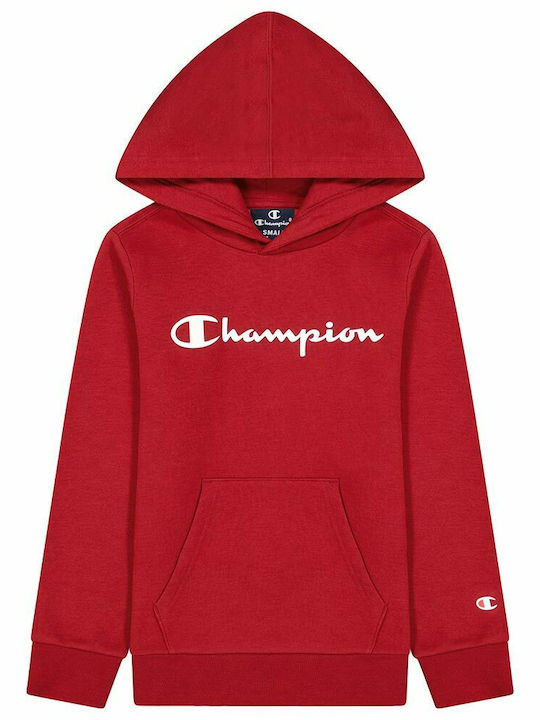 Champion Kids Sweatshirt with Hood and Pockets Red