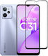 Powertech 5D Full Glue Full Face Tempered Glass Black (Realme C31)