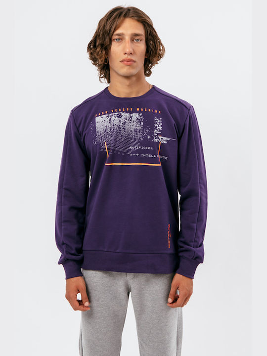 Paco & Co Herren Sweatshirt Lila