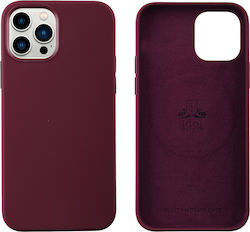 Volte-Tel Velvet Camera Guard Back Cover Σιλικόνης Burgundy (iPhone 12 / 12 Pro)