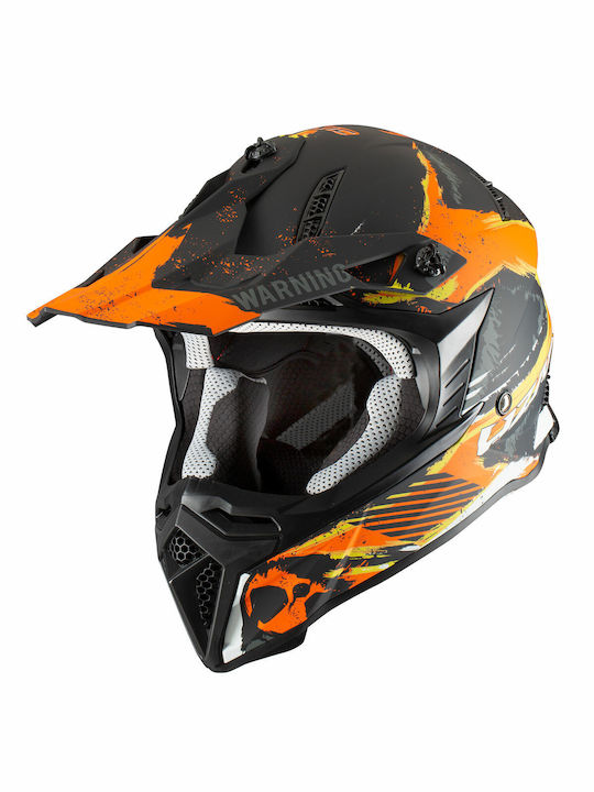 Pilot Dirty Motocross Helmet ECE 22.05 1250gr Black/Orange Matt