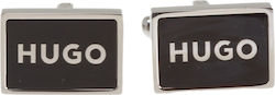 Hugo Boss Cufflink from Silver In Black Colour