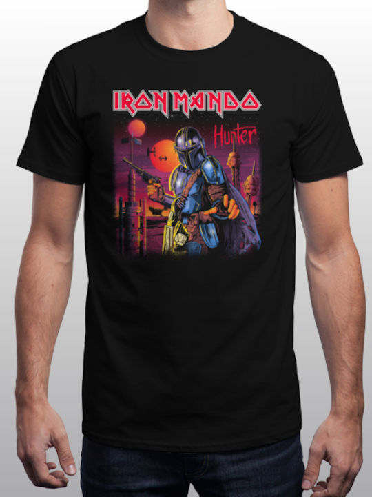 Iron Maiden Mandalorian schwarzes t-shirt