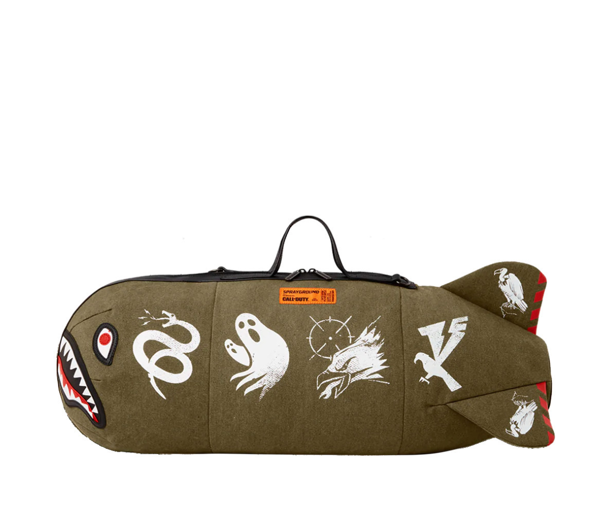 Sprayground Σακ Βουαγιάζ Call Of Duty Shark Torpedo σε Χακί χρώμα