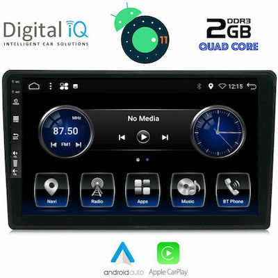 Digital IQ Car-Audiosystem für Seat Exeo Audi A4 2002-2008 (Bluetooth/USB/AUX/WiFi/GPS/Apple-Carplay) mit Touchscreen 9"