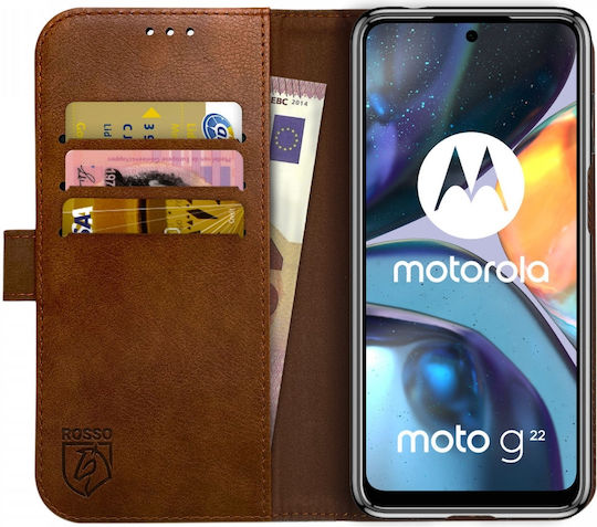 Rosso Element Brieftasche Synthetisches Leder Braun (Motorola Moto G22)
