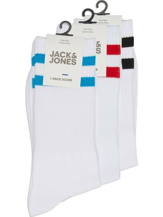Jack & Jones Παιδικές Κάλτσες Μακριές Λευκές 3 Ζευγάρια