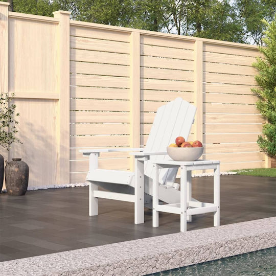 Garten- und Outdoor-Möbelsets für kleine Außenbereiche Adirondack 2 Stück Weiß