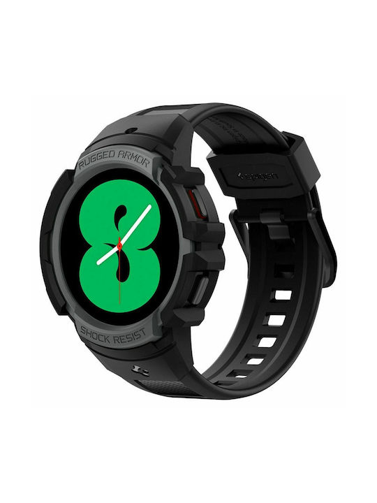 Spigen Rugged Armor Pro Carcasă de Silicon Charcoal Grey pentru Galaxy Watch 4 44mm