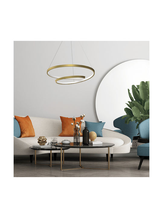 Eko Light Lucerno 48w 230v Gold Pendant Light Gold Rail