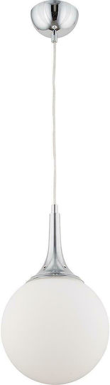 ArteLibre Dam White Ceiling Light Ball with E27 Socket 15x70cm