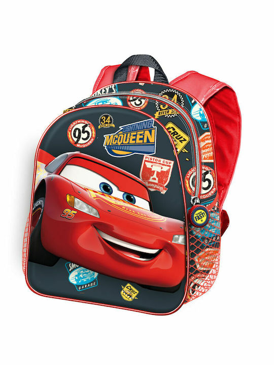 Karactermania Disney Pixar Cars 3 Σχολική Τσάντα Πλάτης Δημοτικού σε Κόκκινο χρώμα