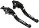 Set Manete Frână/Ambreiaj Motocicletă Ms Manete de motocicletă Manete de motocicletă ajustabile pentru Yamaha NMAX Negre NMAX5382