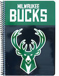 Back Me Up Σπιράλ Τετράδιο Ριγέ Β5 70 Φύλλων 2 Θεμάτων NBA Milwaukee Bucks (Διάφορα Σχέδια/Χρώματα)