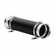 Air Intake Car Silicone Hose Straight 75mm Diameter 100cm Length Universal Black