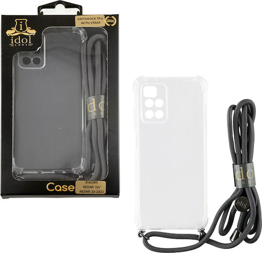 Idol 1991 Antishock Back Cover Silicon cu Curea Transparent (Redmi 10 / 10 2022 )