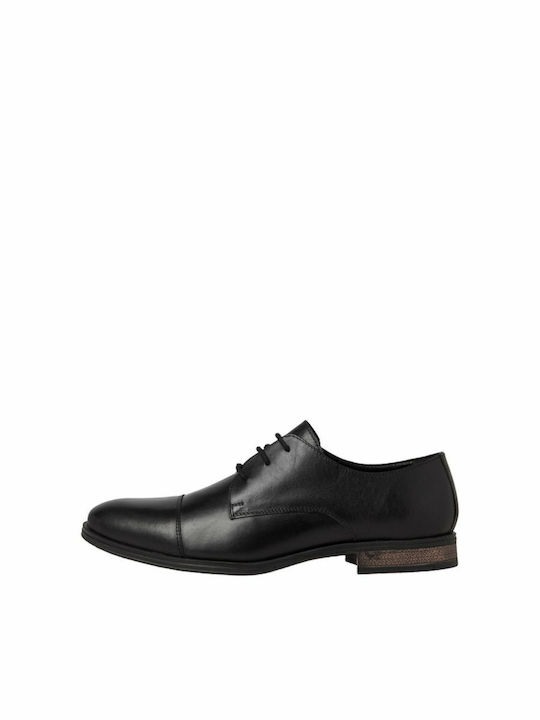 Jack & Jones Men's Leather Casual Shoes Anthracite
