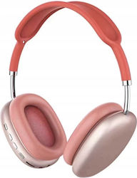 P9 Ασύρματα Bluetooth Over Ear Ακουστικά με 5 ώρες Λειτουργίας Ροζ