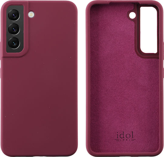 Idol 1991 Velvet Elite 4 Side Camera Guard Back Cover Silicone Burgundy (Galaxy S22)