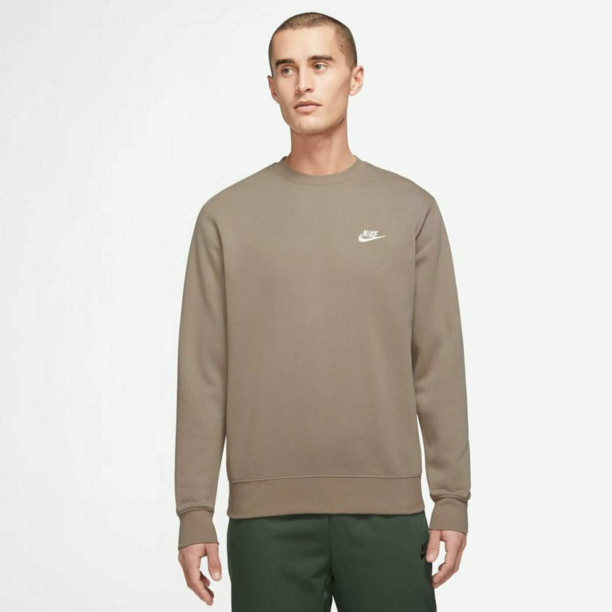 khaki nike crew neck
