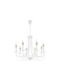 Elmark Angela Candelabru 8xE14 Ø68cm cu Lumânări Alb 955ANGELA8/WH