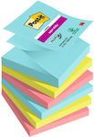 3M Notes Pad Cube 90 Sheets Multicolour 7.6x7.6cm Set 6pcs