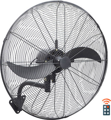 Telemax FW-75/ER2 Industrieller Ventilator Wandhalterung 220W mit einem Durchmesser von 76cm mit Fernbedienung