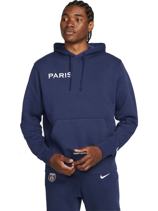 Paris Saint-Germain Суитшърт с Качулка Тъмносин