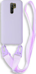 Bodycell Back Cover Σιλικόνης με Λουράκι Violet...