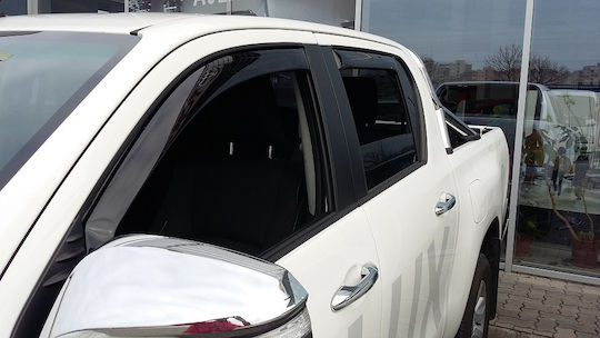 Szatuna Classic Set of Windbreakers Front and Rear Car for Toyota Hilux VIII 4pcs