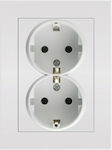 Entac ERWS2E-ARN-W Double Power Socket White