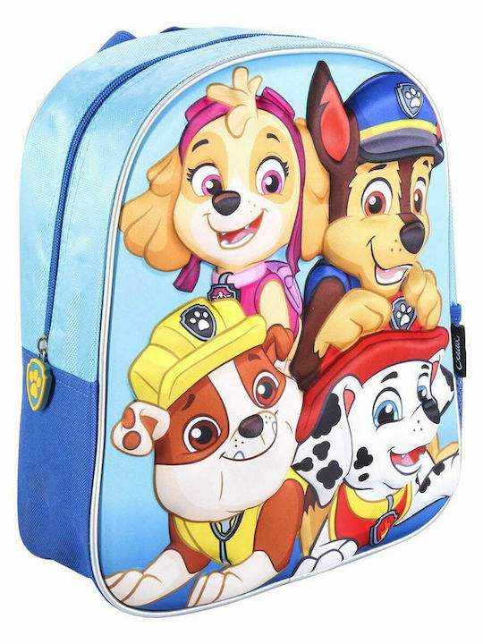 Paw Patrol School Bag Backpack Kindergarten Blue with Water Bottle Holder
