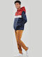 Jacke Puffer Navy Red