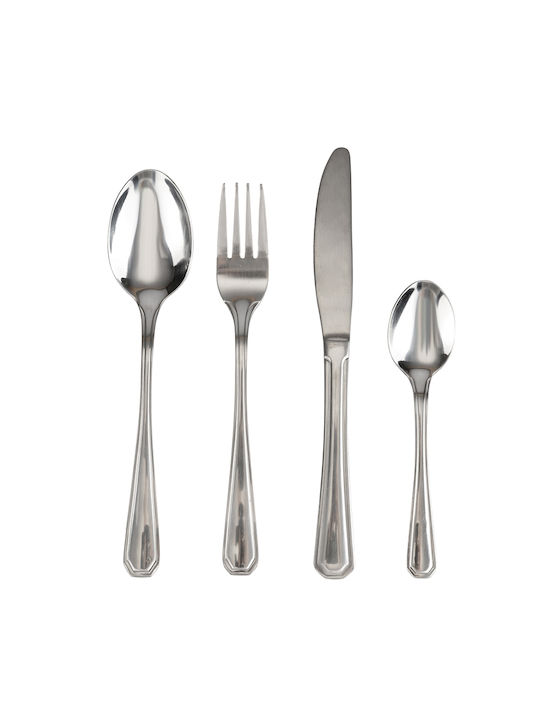 Galileo 24-Piece Stainless Steel 18/10 Silver Cutlery Set