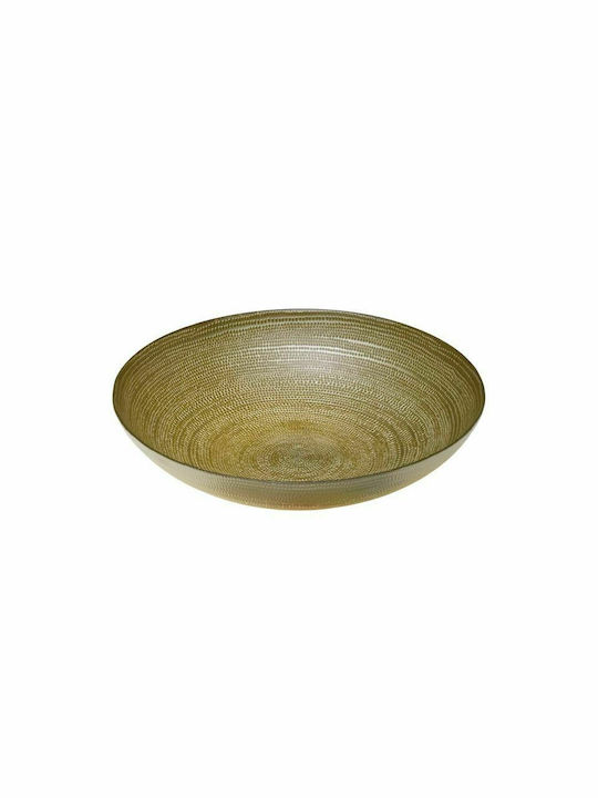 HFA Mosaic Fruit Bowl Glass Gold 30x30cm